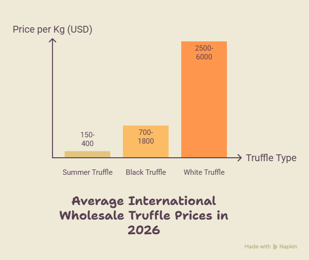 Truffle Mushroom Price per Kg in 2026